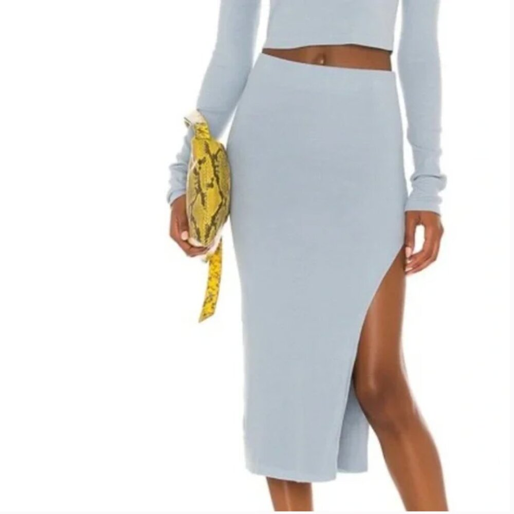 COTTON CITIZEN Melbourne Midi Skirt in blue
